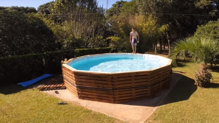 Arquiteto ensina a fazer uma piscina com pallets, gastando apenas 300 reais