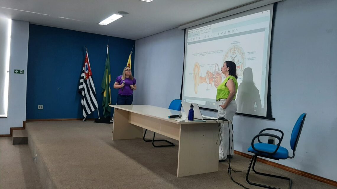 Professores participam de treinamento com Fonoaudiólogas