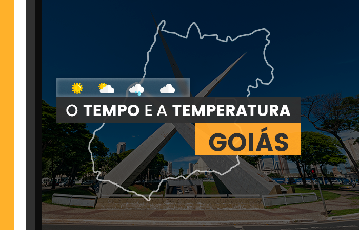 O TEMPO E A TEMPERATURA: terça-feira  com pancadas de chuva em Goiás