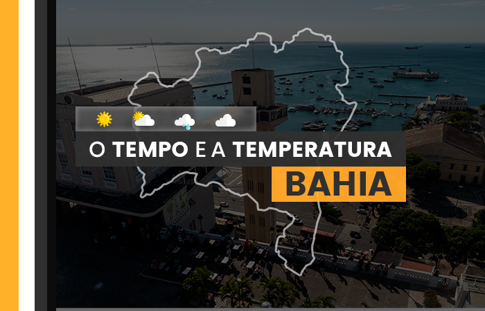 PREVISÃO DO TEMPO: quarta-feira (21) com chuva na Bahia