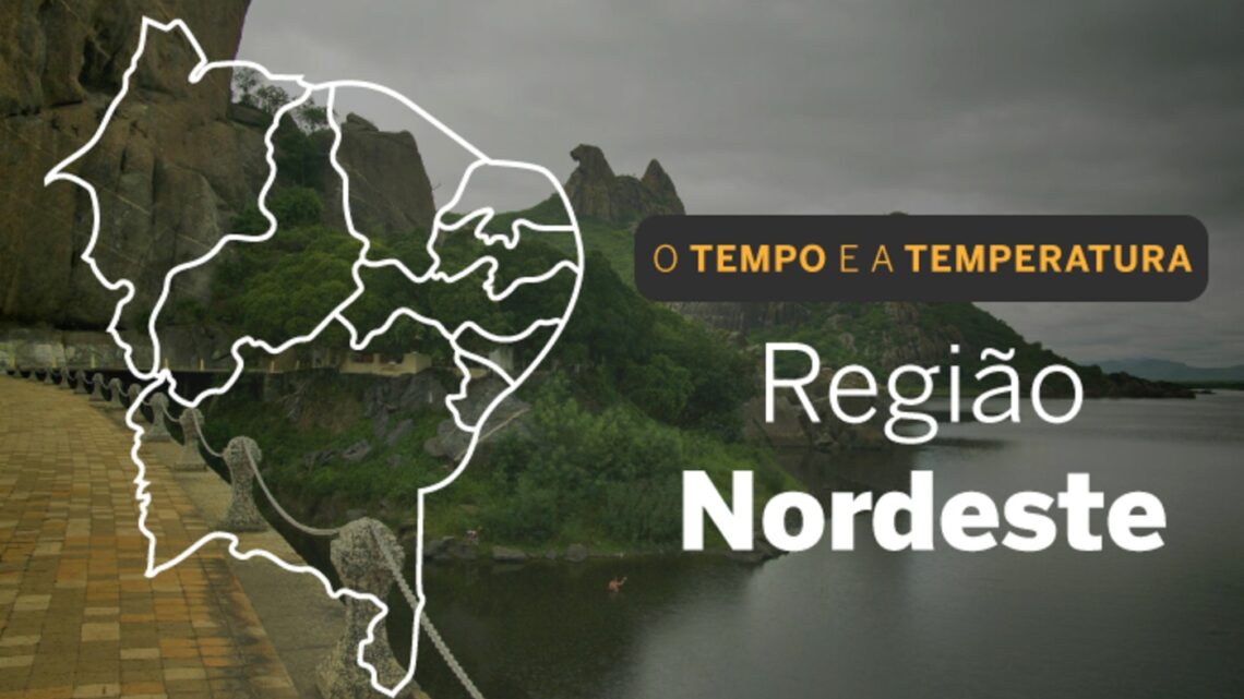 PREVISÃO DO TEMPO: segunda-feira (15) de chuva no litoral nordestino