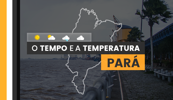 PREVISÃO DO TEMPO: quarta-feira (10) com chuva em regiões do Pará