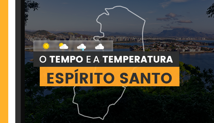 PREVISÃO DO TEMPO: quarta-feira (12) com tempo claro no Espírito Santo