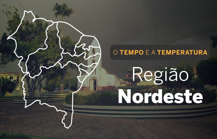 PREVISÃO DO TEMPO: sábado (15) com alertas para chuva e vendaval no Nordeste
