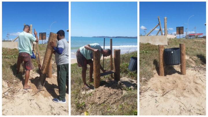 Amanrasa instala 15 Lixeiras nas Praias de Manguinhos e Rasa em Búzios