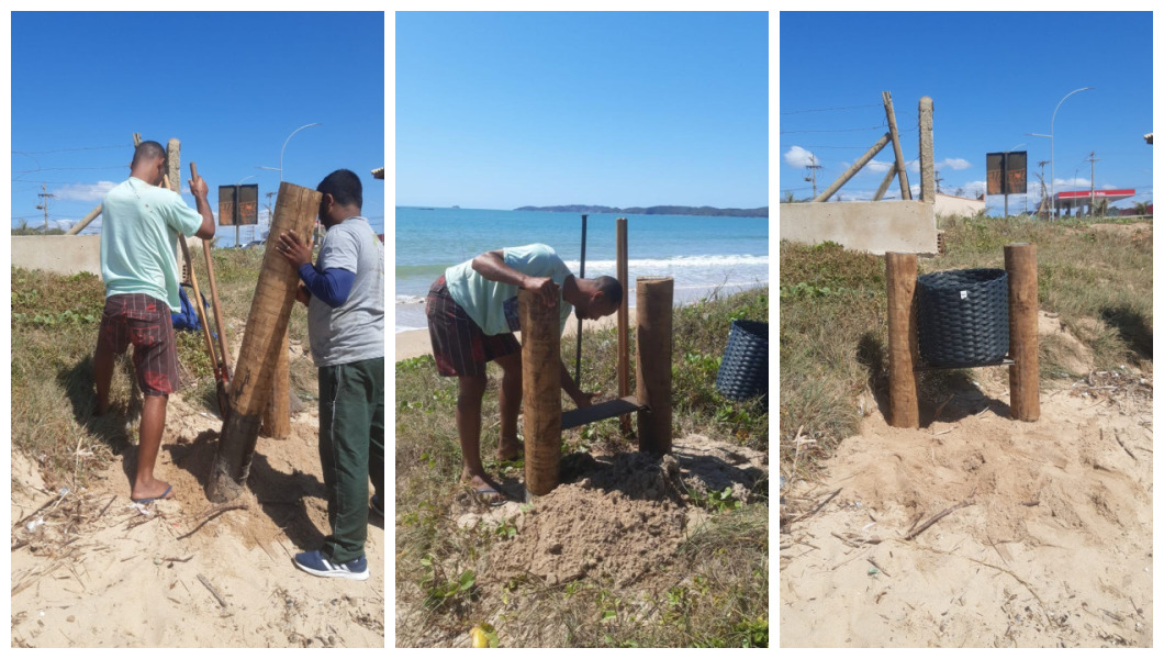 Amanrasa instala 15 Lixeiras nas Praias de Manguinhos e Rasa em Búzios