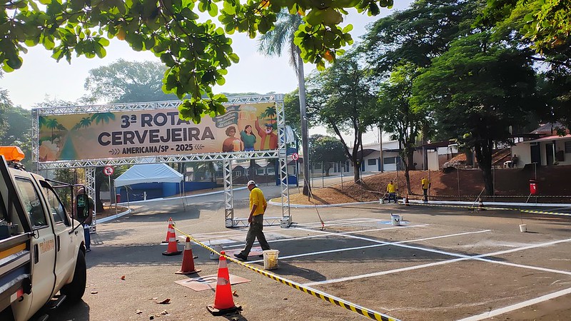 CCL recebe nova pintura de guias, rampas e sinalização antes da Rota Cervejeira