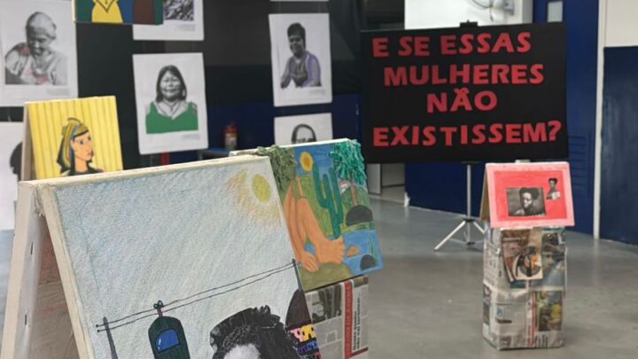 Estudantes homenageiam grandes mulheres em mostra de arte
