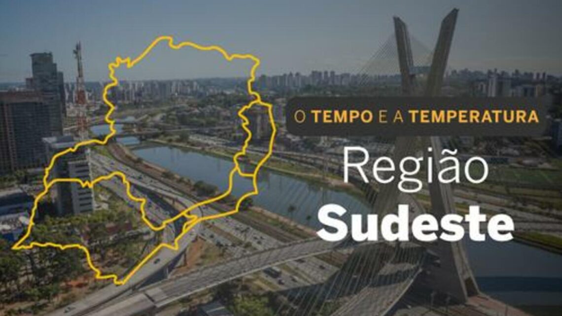PREVISÃO DO TEMPO: Muitas nuvens com pancadas de chuva no Sudeste