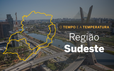 PREVISÃO DO TEMPO: Alerta de perigo potencial de chuvas para o Sudeste