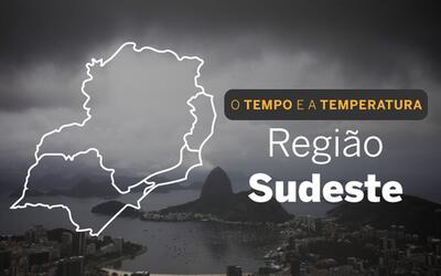 PREVISÃO DO TEMPO: Sudeste terá predominância de chuva isolada, nesta sexta-feira (28)