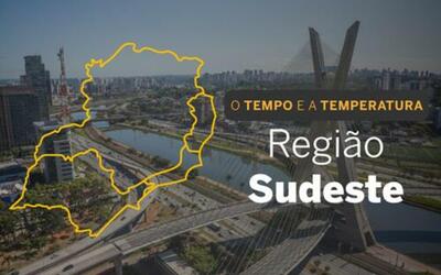 PREVISÃO DO TEMPO: Tempo chuvoso permanece no Sudeste, nesta segunda-feira (30)