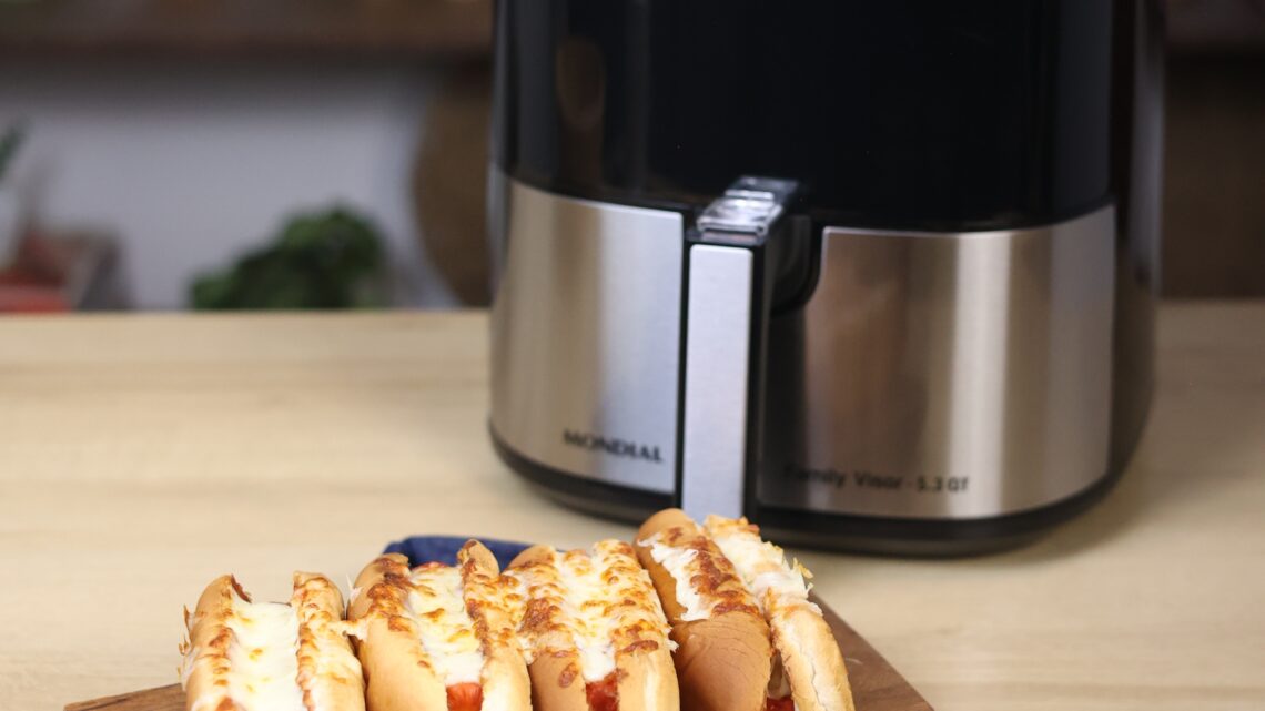 Hot Dog Gratinado na Air Fryer