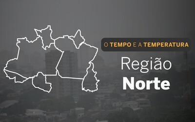 PREVISÃO DO TEMPO: segunda-feira (8) com pancadas de chuva no Norte