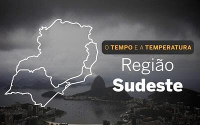 PREVISÃO DO TEMPO: quarta-feira (29) com pancadas de chuva no Sudeste