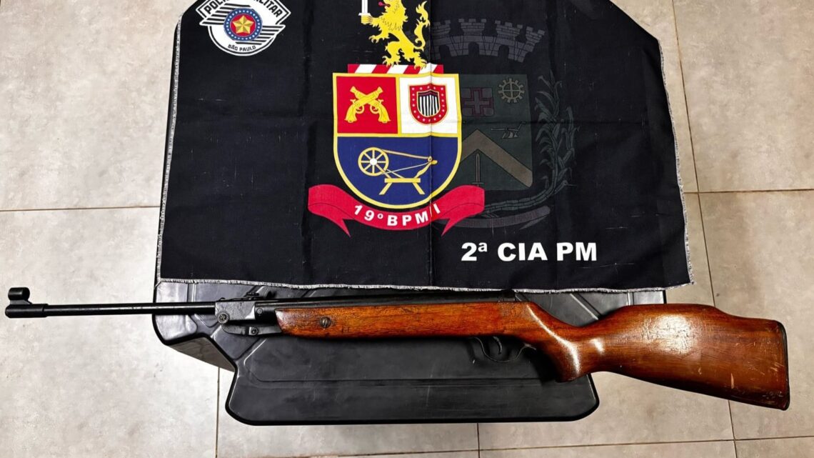 Polícia apreende espingarda de pressão após denúncia de ameaça contra crianças em Santa Bárbara d’Oeste