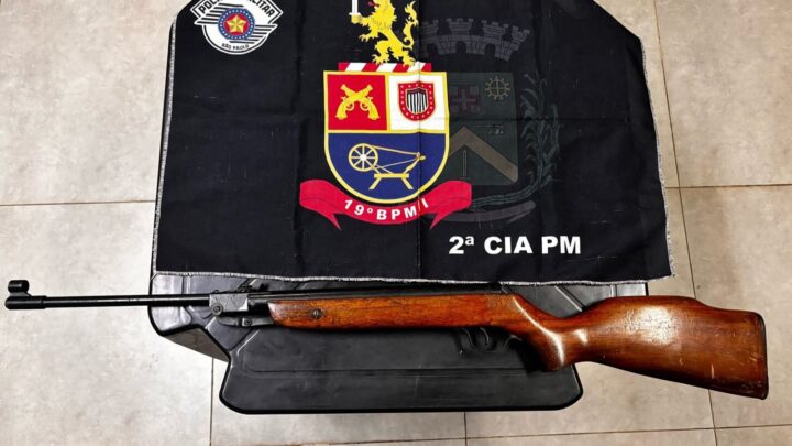 Polícia apreende espingarda de pressão após denúncia de ameaça contra crianças em Santa Bárbara d’Oeste