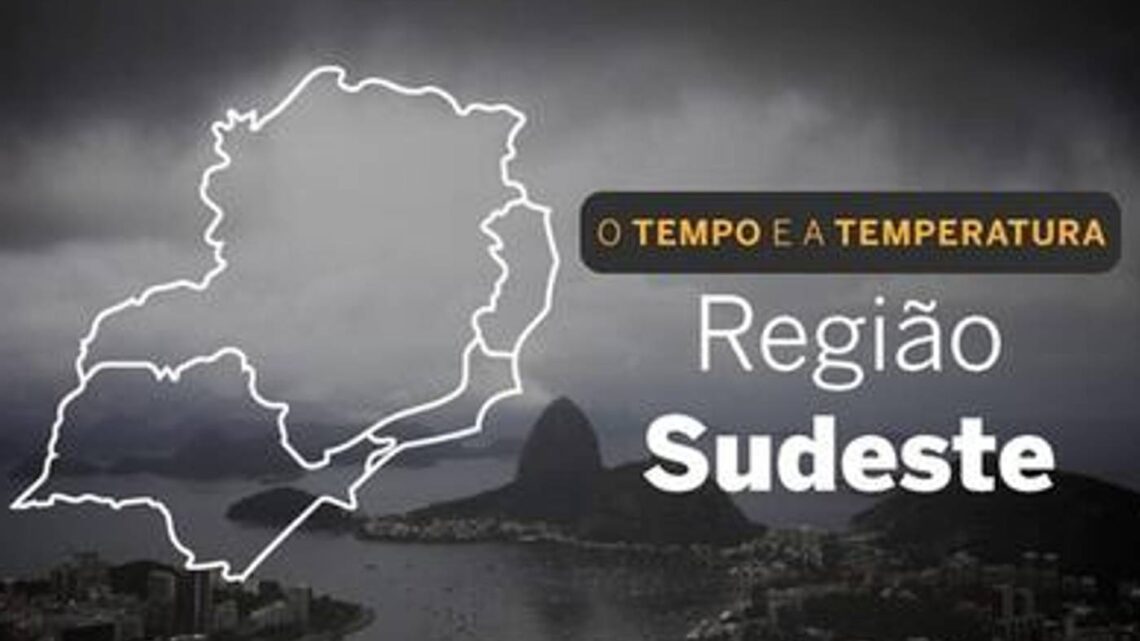 PREVISÃO DO TEMPO: segunda-feira (17) com pancadas de chuva e trovoadas no Sudeste