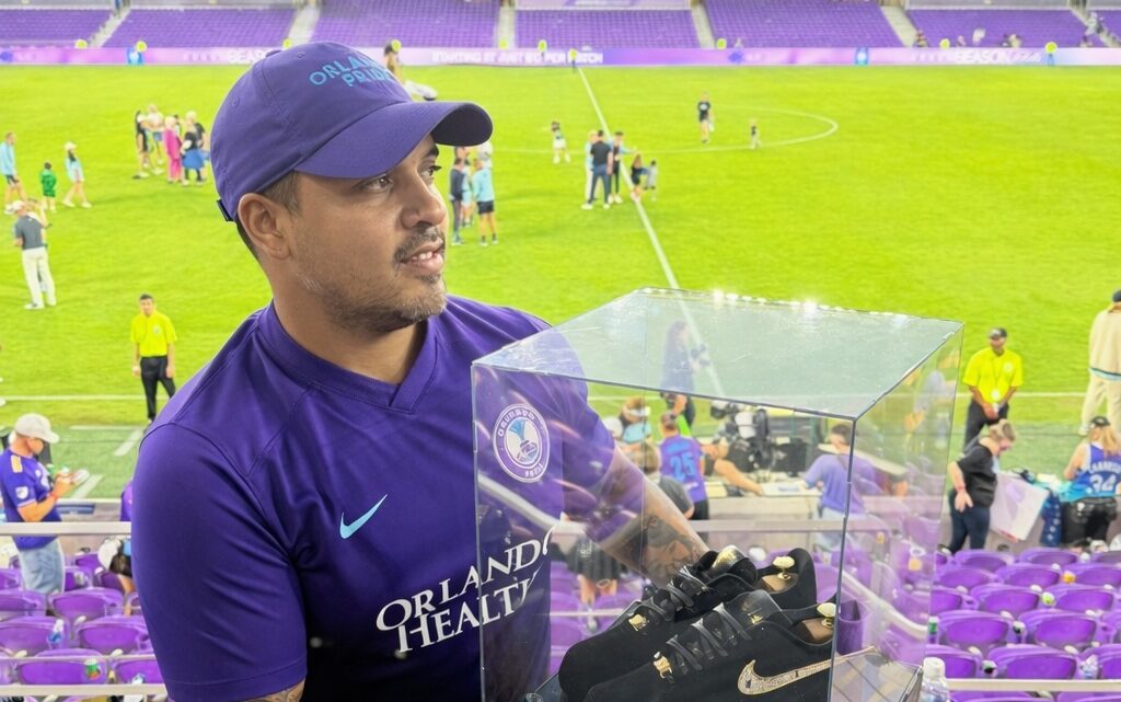 Artista brasileiro expõe tênis de US$ 50 mil em Orlando