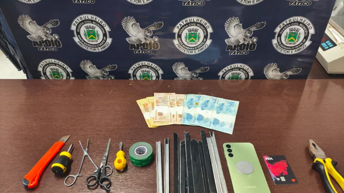 GCM de Santa Bárbara d’Oeste prende suspeito de instalar dispositivos de retenção em caixas eletrônicos