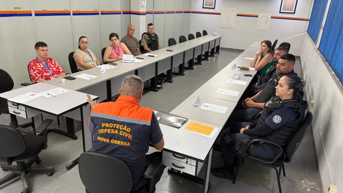 Nova Odessa realiza simulado de Gabinete de Crise para aprimorar resposta a emergências