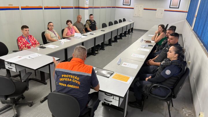 Nova Odessa realiza simulado de Gabinete de Crise para aprimorar resposta a emergências