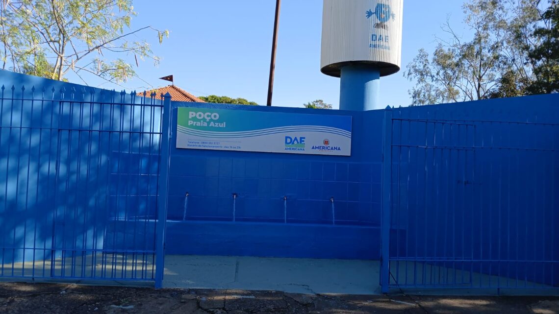 Poço artesiano da Praia Azul é reaberto após manutenção e melhorias executadas pelo DAE