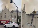 Incêndio atinge igreja centenária em Flores da Cunha (RS) e mobiliza comunidade pela recuperação