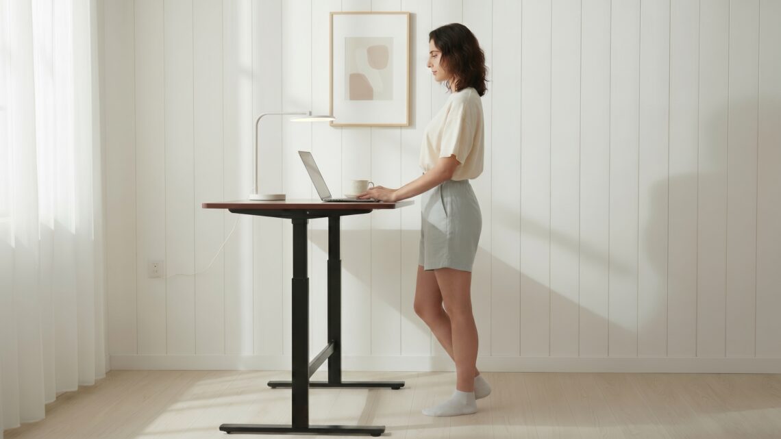 Trabalho híbrido impulsiona a busca por mesas ergonômicas