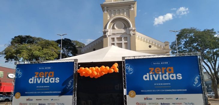 ACISB promove Feirão Zera Dívidas de 4 a 8 de agosto na Praça Central