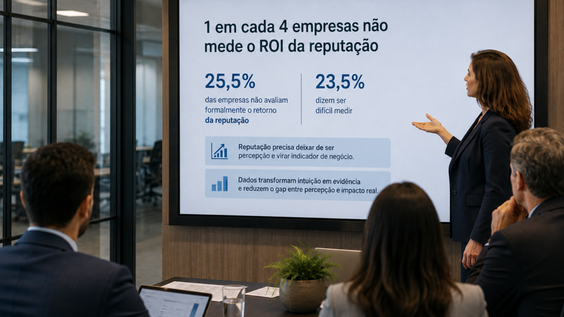 1 em cada 4 empresas não mede o ROI da reputação