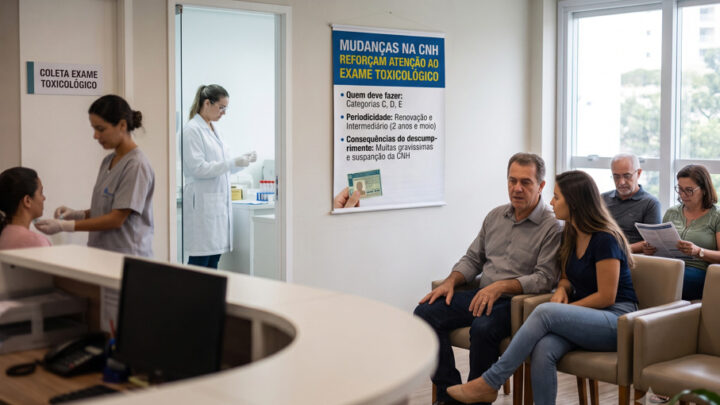 Mudanças na CNH reforçam atenção ao exame toxicológico