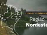 O TEMPO E A TEMPERATURA: chuva atinge a costa do Nordeste e interior tem alerta de baixa umidade nesta quinta-feira (8)