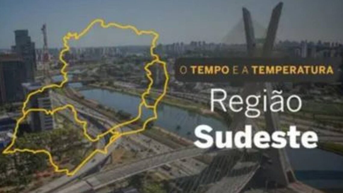 O TEMPO E A TEMPERATURA: pancadas de chuva e aviso meteorológico no Sudeste nesta quinta-feira (8)