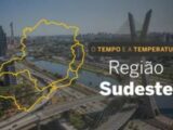 O TEMPO E A TEMPERATURA: pancadas de chuva e aviso meteorológico no Sudeste nesta quinta-feira (8)